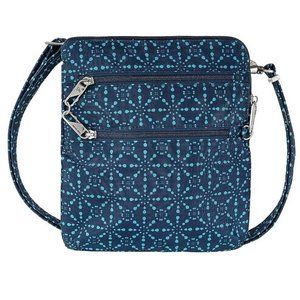 Travelon Anti-theft Classic Slim Double Zip Crossbody Bag